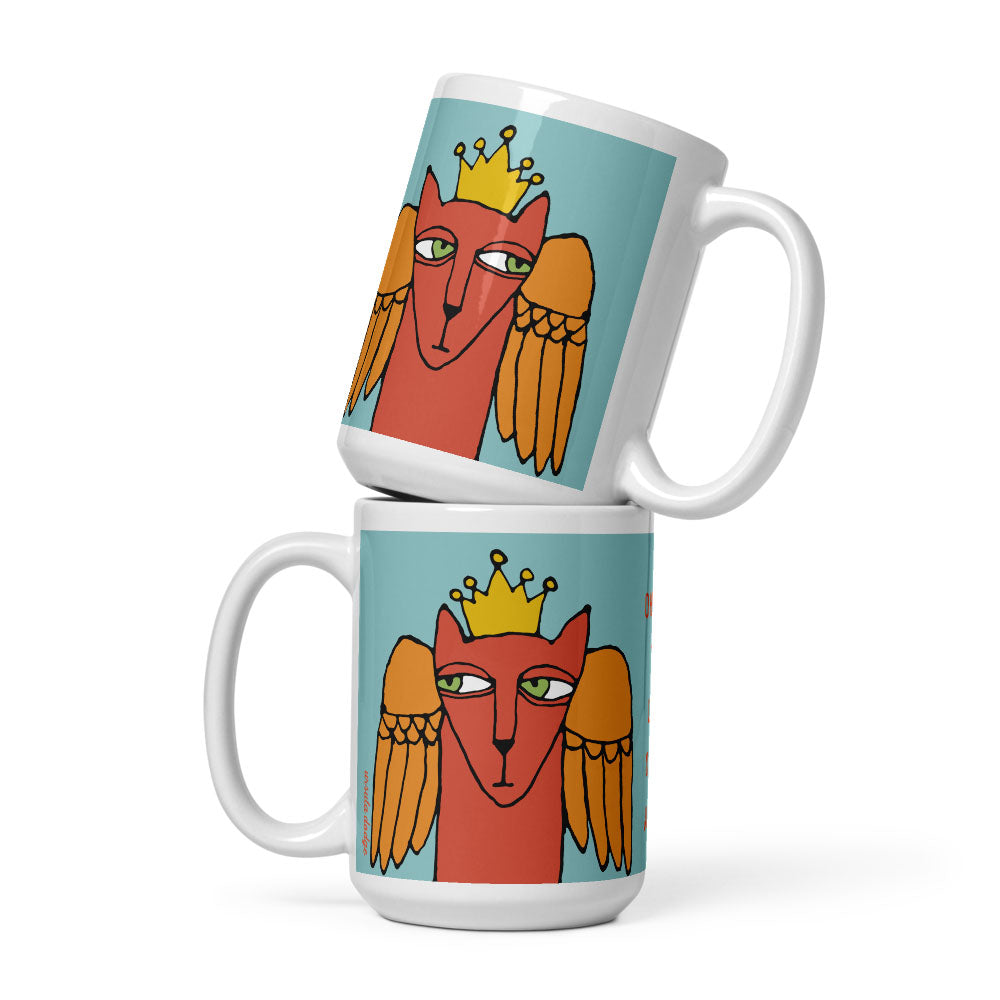 Cat Angel 15 oz mug