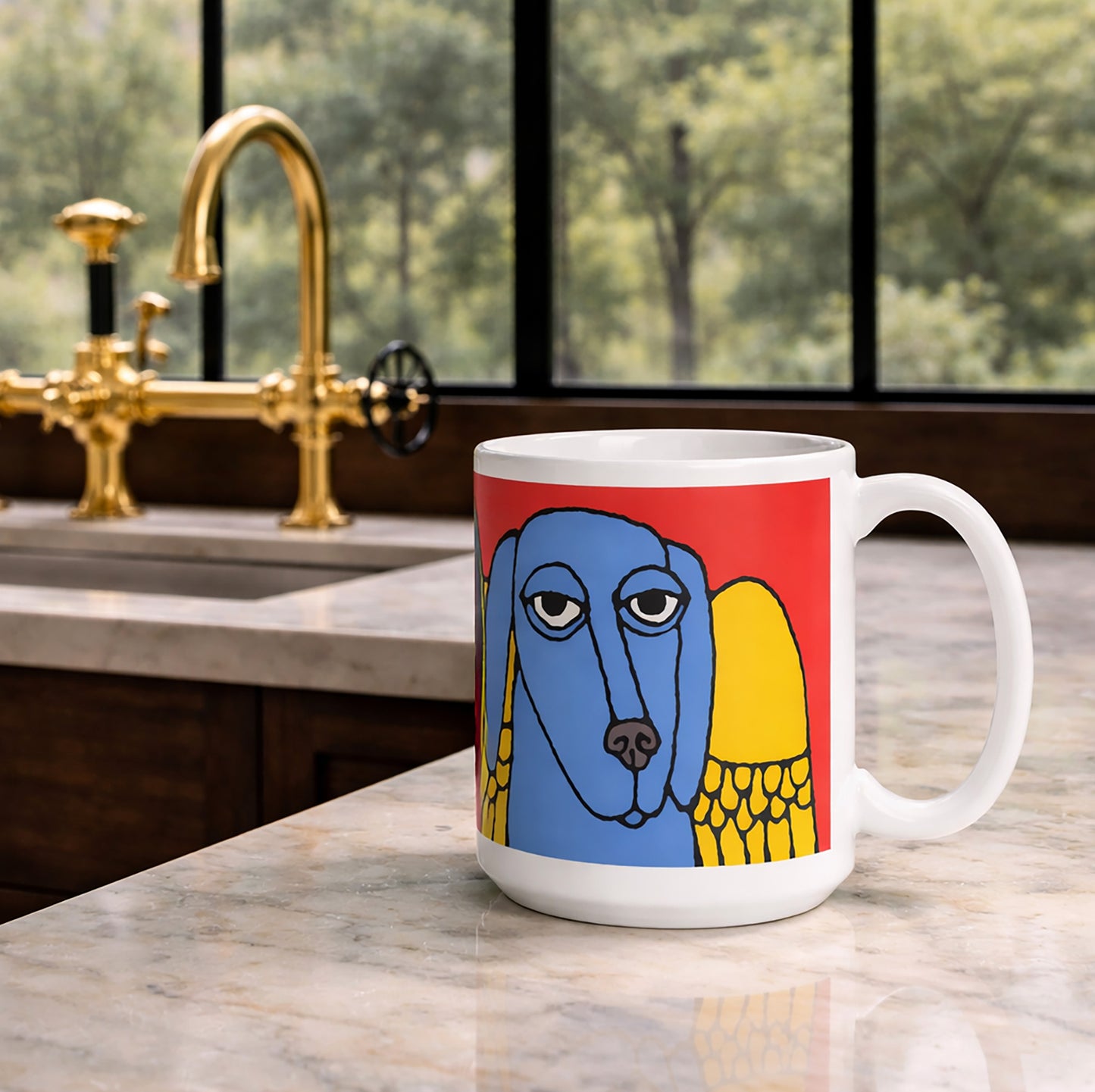 Blue Angel Dog 15 oz mug