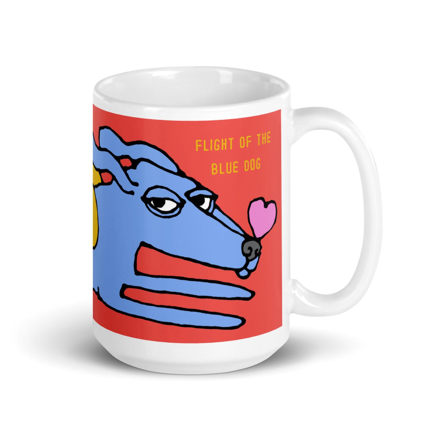 Flight of the Blue Dog 15 oz mug