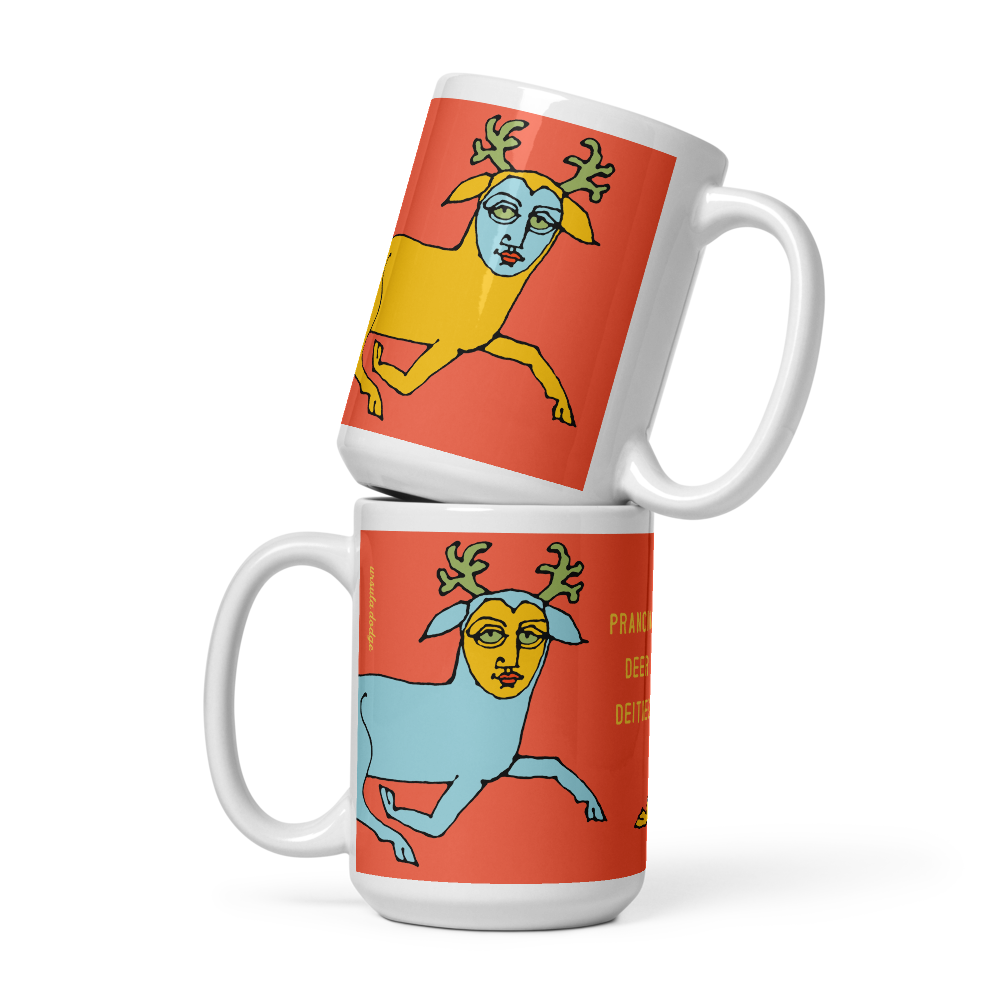 Prancing Deer Deities 15 oz mug