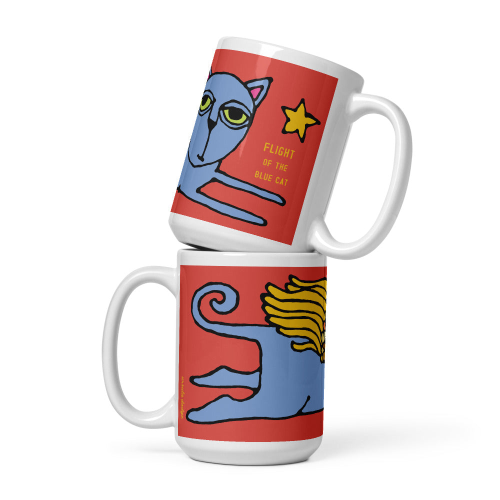 Flight of the Blue Cat 15 oz mug