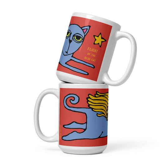 Flight of the Blue Cat 15 oz mug