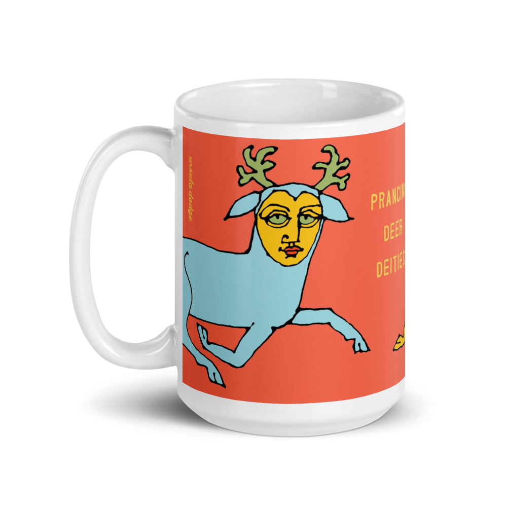 Prancing Deer Deities 15 oz mug