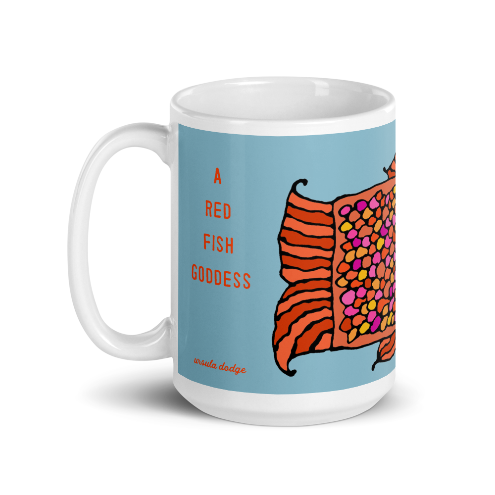 Red Fish Goddess 15 oz mug